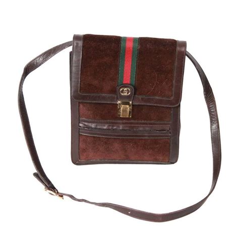 gucci bag men brown|brown vintage Gucci shoulder bag.